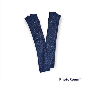 Aqua sequence half to elbow gloves